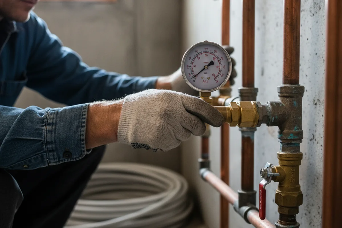Pressure testing a repaired line during Water Line Repair in Lahaina